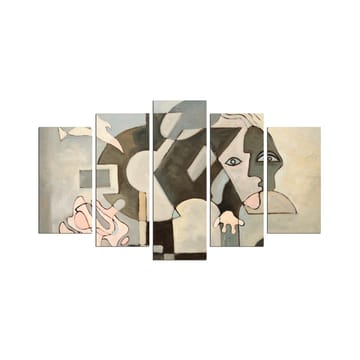 Dekorativ MDF-målning 5-Delar 20x60 cm - Flerfärgad - Inredning - Tavlor & posters - Canvastavla