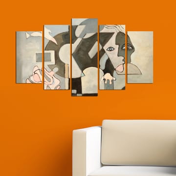Dekorativ MDF-målning 5-Delar 20x60 cm - Flerfärgad - Inredning - Tavlor & posters - Canvastavla