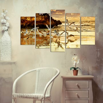 Dekorativ MDF-målning 5-Delar 20x60 cm - Flerfärgad - Inredning - Tavlor & posters - Canvastavla