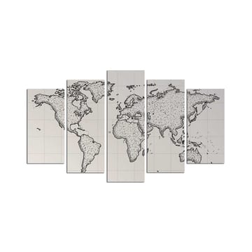 Dekorativ MDF-målning 5-Delar 20x60 cm - Flerfärgad - Inredning - Tavlor & posters - Canvastavla