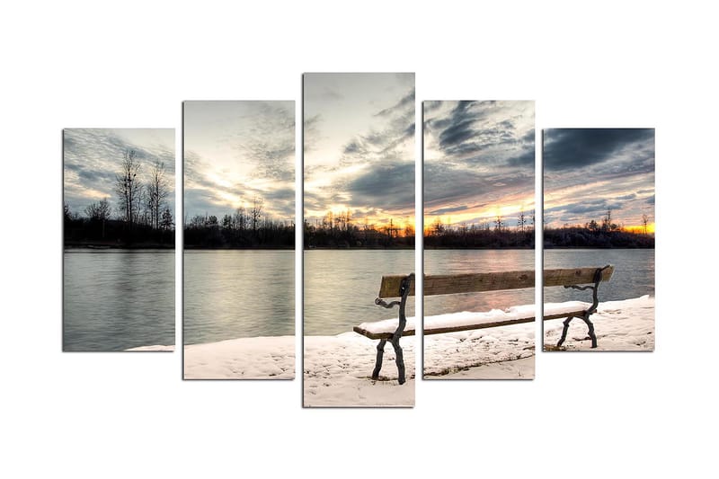Dekorativ MDF-målning 5-Delar 20x60 cm - Flerfärgad - Inredning - Tavlor & posters - Canvastavla