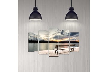 Dekorativ MDF-målning 5-Delar 20x60 cm - Flerfärgad - Inredning - Tavlor & posters - Canvastavla