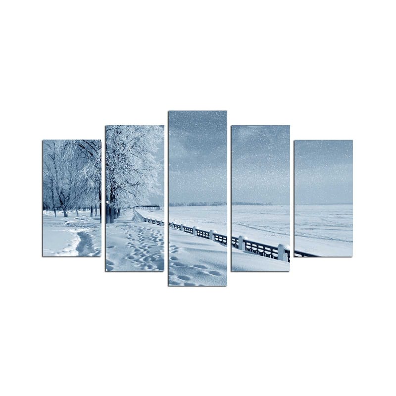 Dekorativ MDF-målning 5-Delar 20x60 cm - Flerfärgad - Inredning - Tavlor & posters - Canvastavla