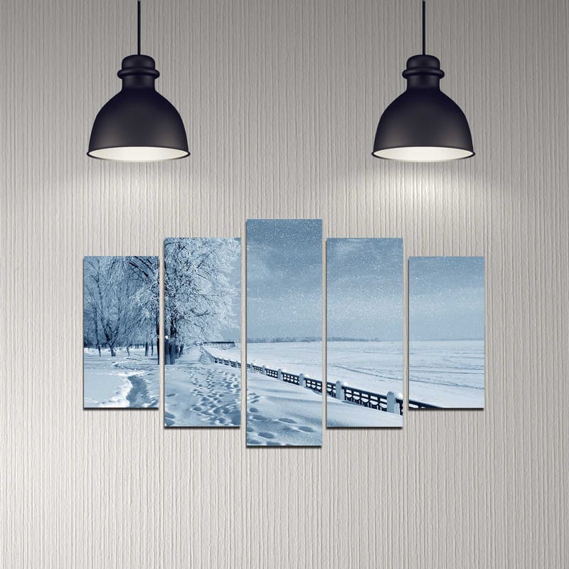 Dekorativ MDF-målning 5-Delar 20x60 cm - Flerfärgad - Inredning - Tavlor & posters - Canvastavla