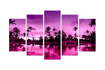 Dekorativ MDF-målning 5-Delar 20x60 cm - Flerfärgad - Inredning - Tavlor & posters - Canvastavla