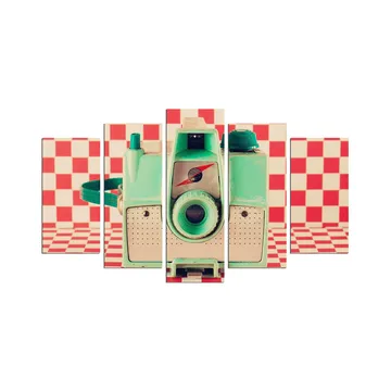 Dekorativ MDF-målning 5-Delar 20x60 cm - Flerfärgad - Inredning - Tavlor & posters - Canvastavla