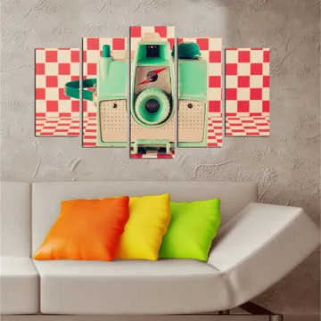 Dekorativ MDF-målning 5-Delar 20x60 cm - Flerfärgad - Inredning - Tavlor & posters - Canvastavla