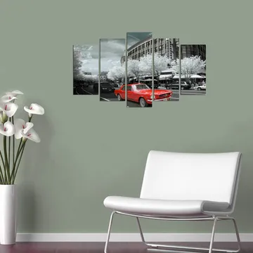 Dekorativ MDF-målning 5-Delar 20x60 cm - Flerfärgad - Inredning - Tavlor & posters - Canvastavla