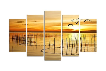 Dekorativ MDF-målning 5-Delar 20x60 cm - Flerfärgad - Inredning - Tavlor & posters - Canvastavla