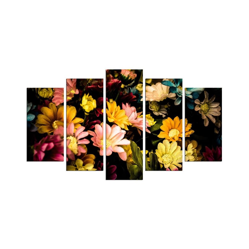 Dekorativ MDF-målning 5-Delar 20x60 cm, Flerfärgad