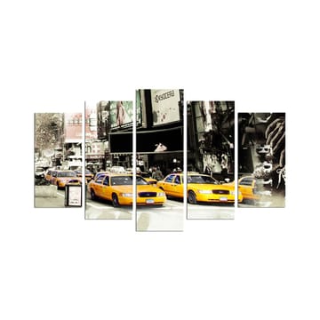 Dekorativ MDF-målning 5-Delar 20x60 cm - Flerfärgad - Inredning - Tavlor & posters - Canvastavla