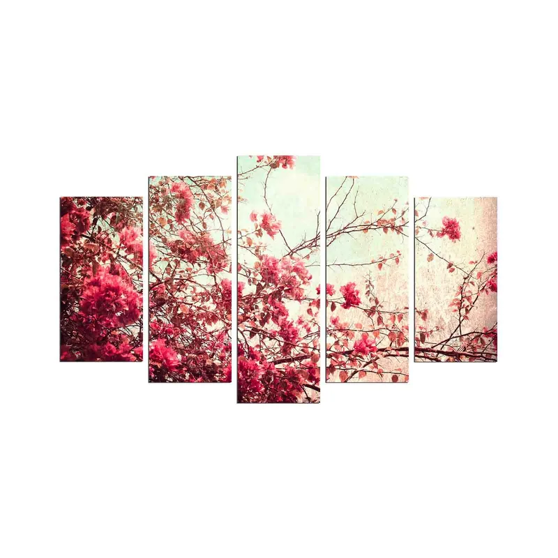 Dekorativ MDF-målning 5-Delar 20x60 cm, Flerfärgad