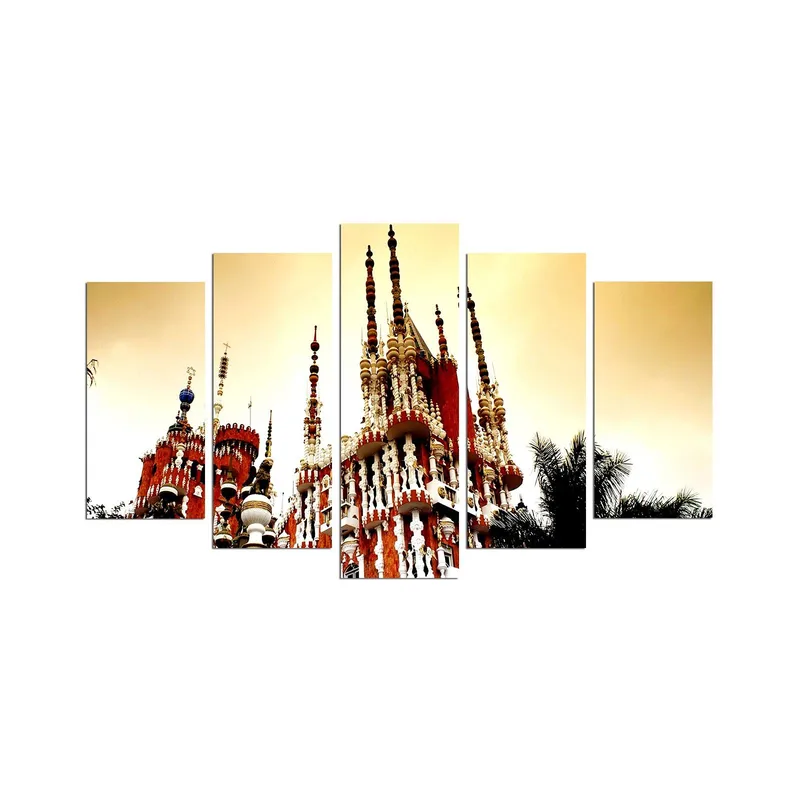 Dekorativ MDF-målning 5-Delar 20x60 cm, Flerfärgad