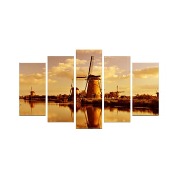 Dekorativ MDF-målning 5-Delar 20x60 cm - Flerfärgad - Inredning - Tavlor & posters - Canvastavla