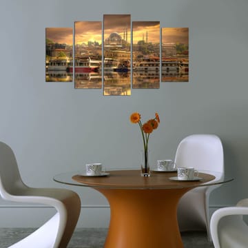 Dekorativ MDF-målning 5-Delar 20x60 cm - Flerfärgad - Inredning - Tavlor & posters - Canvastavla