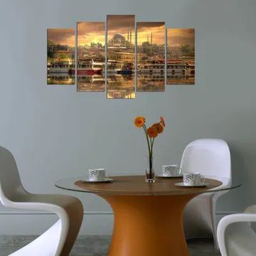 Dekorativ MDF-målning 5-Delar 20x60 cm - Flerfärgad - Inredning - Tavlor & posters - Canvastavla