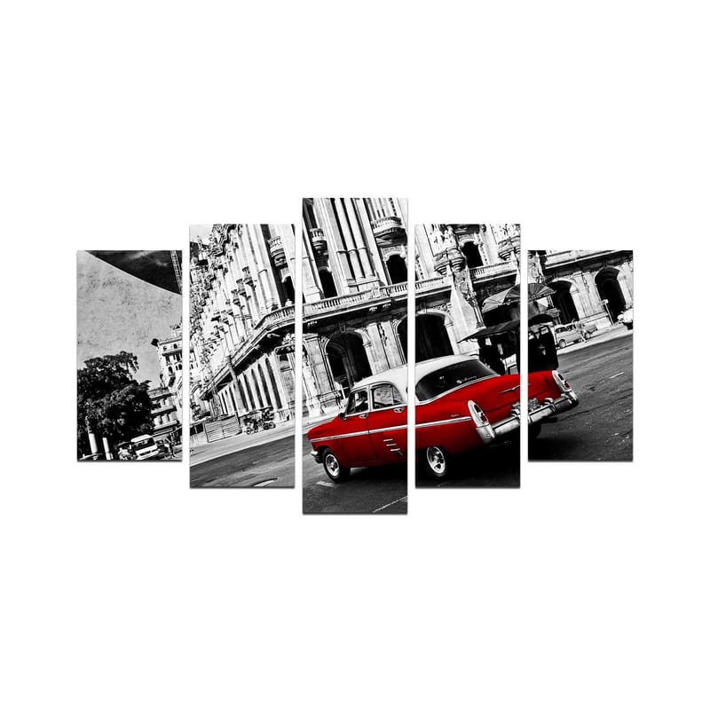 Dekorativ MDF-målning 5-Delar 20x60 cm, Flerfärgad