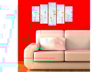 Dekorativ MDF-målning 5-Delar 20x60 cm - Flerfärgad - Inredning - Tavlor & posters - Canvastavla