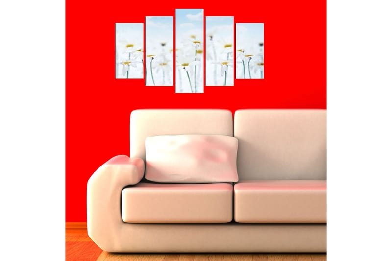 Dekorativ MDF-målning 5-Delar 20x60 cm, Flerfärgad