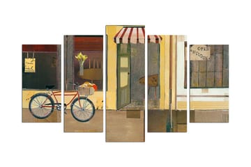 Dekorativ MDF-målning 5-Delar 20x60 cm - Flerfärgad - Inredning - Tavlor & posters - Canvastavla