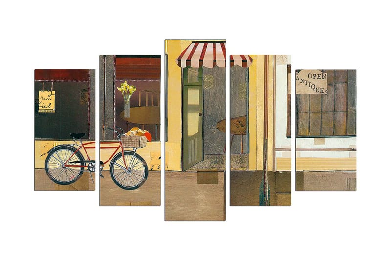 Dekorativ MDF-målning 5-Delar 20x60 cm, Flerfärgad