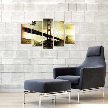Dekorativ MDF-målning 5-Delar 20x60 cm - Flerfärgad - Inredning - Tavlor & posters - Canvastavla