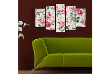 Dekorativ MDF-målning 5-Delar 20x60 cm - Flerfärgad - Inredning - Tavlor & posters - Canvastavla