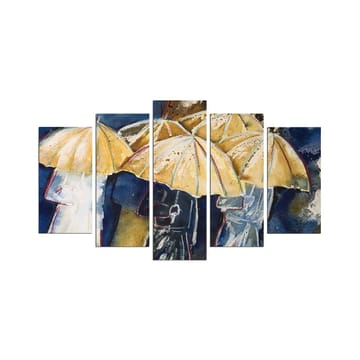 Dekorativ MDF-målning 5-Delar 20x60 cm - Flerfärgad - Inredning - Tavlor & posters - Canvastavla