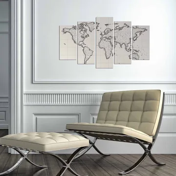 Dekorativ MDF-målning 5-Delar 20x60 cm - Flerfärgad - Inredning - Tavlor & posters - Canvastavla