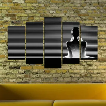 Dekorativ MDF-målning 5-Delar 20x60 cm - Flerfärgad - Inredning - Tavlor & posters - Canvastavla