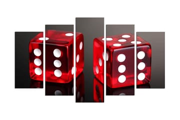 Dekorativ MDF-målning 5-Delar 20x60 cm - Flerfärgad - Inredning - Tavlor & posters - Canvastavla