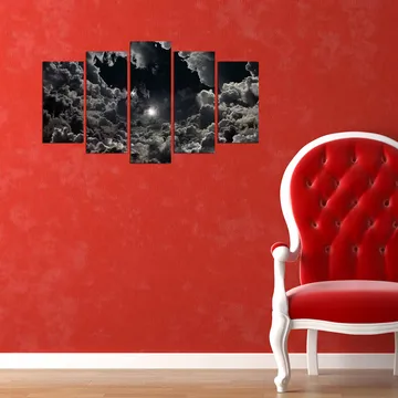 Dekorativ MDF-målning 5-Delar 20x60 cm - Flerfärgad - Inredning - Tavlor & posters - Canvastavla