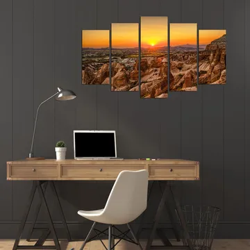 Dekorativ MDF-målning 5-Delar 20x60 cm - Flerfärgad - Inredning - Tavlor & posters - Canvastavla