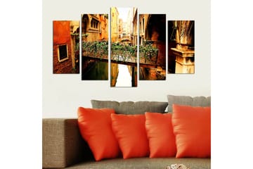 Dekorativ MDF-målning 5-Delar 20x60 cm - Flerfärgad - Inredning - Tavlor & posters - Canvastavla