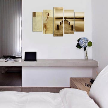 Dekorativ MDF-målning 5-Delar 20x60 cm - Flerfärgad - Inredning - Tavlor & posters - Canvastavla