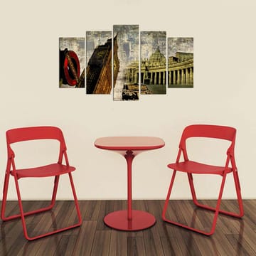 Dekorativ MDF-målning 5-Delar 20x60 cm - Flerfärgad - Inredning - Tavlor & posters - Canvastavla