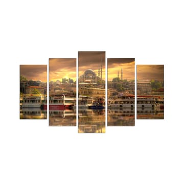 Dekorativ MDF-målning 5-Delar 20x60 cm - Flerfärgad - Inredning - Tavlor & posters - Canvastavla