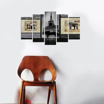 Dekorativ MDF-målning 5-Delar 20x60 cm - Flerfärgad - Inredning - Tavlor & posters - Canvastavla