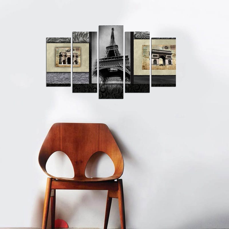 Dekorativ MDF-målning 5-Delar 20x60 cm - Flerfärgad - Inredning - Tavlor & posters - Canvastavla