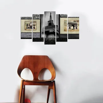 Dekorativ MDF-målning 5-Delar 20x60 cm - Flerfärgad - Inredning - Tavlor & posters - Canvastavla