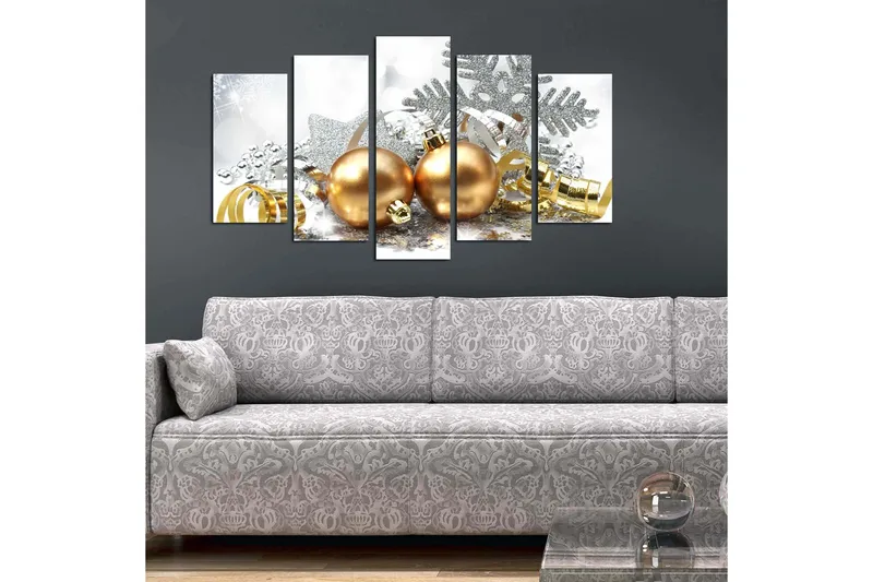 Dekorativ MDF-målning 5-Delar 20x60 cm - Flerfärgad - Inredning - Tavlor & posters - Canvastavla