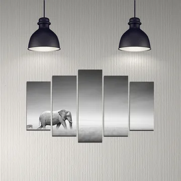 Dekorativ MDF-målning 5-Delar 20x60 cm - Flerfärgad - Inredning - Tavlor & posters - Canvastavla