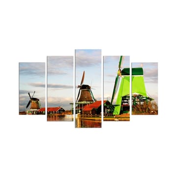 Dekorativ MDF-målning 5-Delar 20x60 cm - Flerfärgad - Inredning - Tavlor & posters - Canvastavla