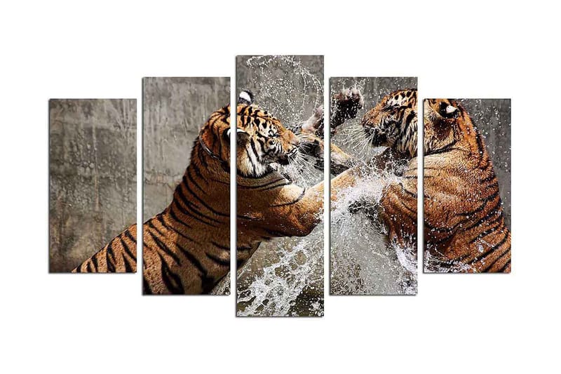 Dekorativ MDF-målning 5-Delar 20x60 cm, Flerfärgad