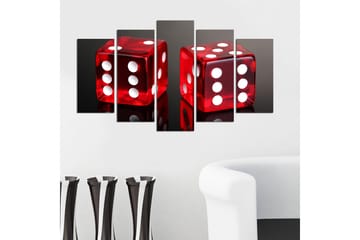 Dekorativ MDF-målning 5-Delar 20x60 cm - Flerfärgad - Inredning - Tavlor & posters - Canvastavla