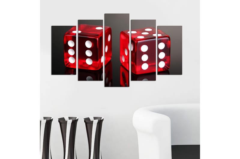 Dekorativ MDF-målning 5-Delar 20x60 cm - Flerfärgad - Inredning - Tavlor & posters - Canvastavla