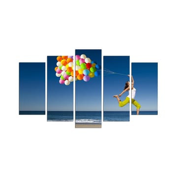 Dekorativ MDF-målning 5-Delar 20x60 cm - Flerfärgad - Inredning - Tavlor & posters - Canvastavla
