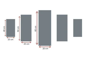 Dekorativ MDF-målning 5-Delar 20x60 cm - Flerfärgad - Inredning - Tavlor & posters - Canvastavla