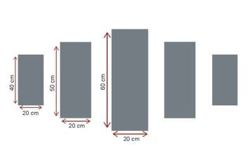 Dekorativ MDF-målning 5-Delar 20x60 cm - Flerfärgad - Inredning - Tavlor & posters - Canvastavla