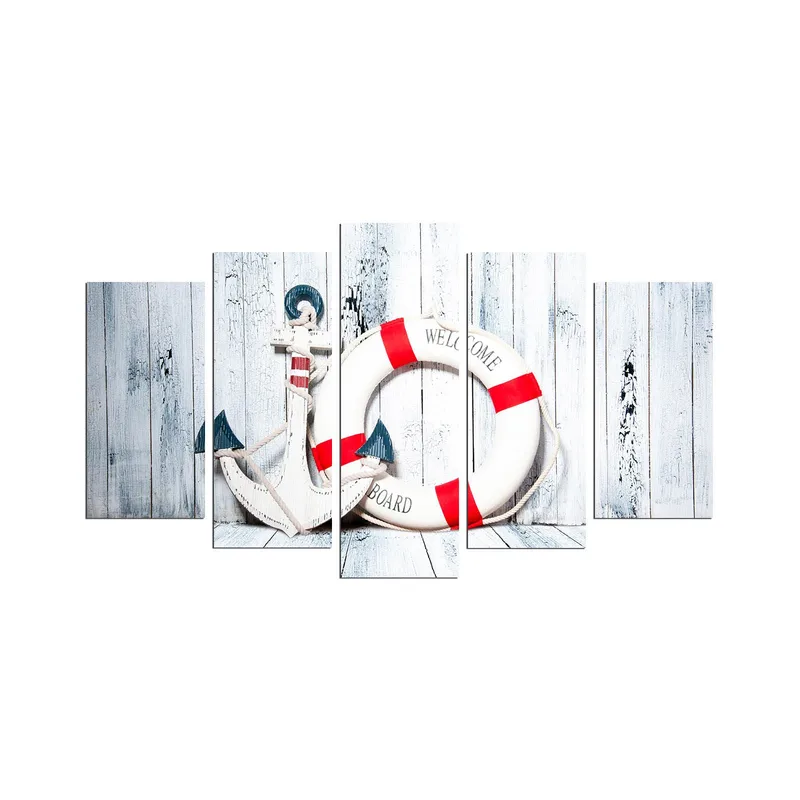 Dekorativ MDF-målning 5-Delar 20x60 cm, Flerfärgad